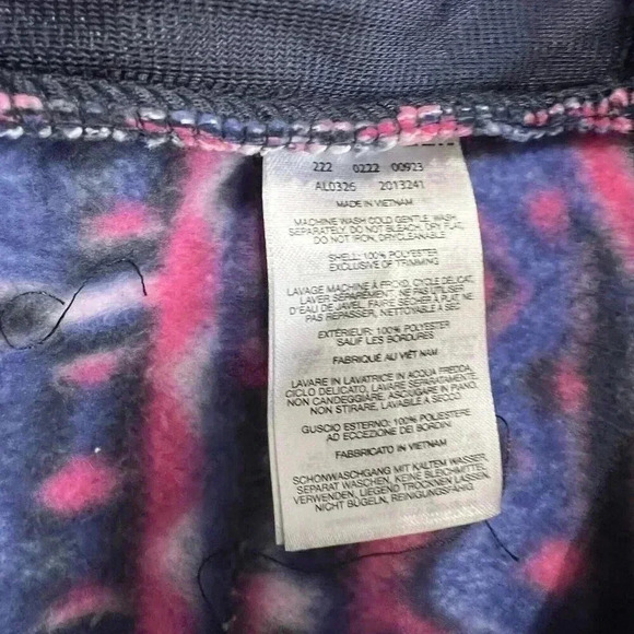 Columbia Women's West Bend Hoodie, Dark Sapphire Stripe Print Size XL Pink/Blue - Picture 9 of 9